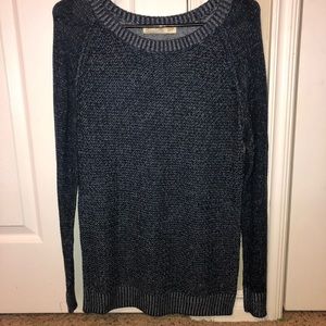 Blue knitted sweater